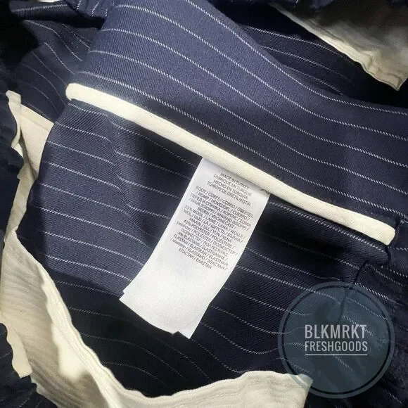 Polo Ralph Lauren Wool Blend Tapered Pinstripe Pants Blue 36x31